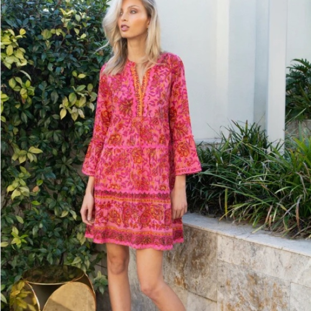 Vibrant Pink Floral Dress